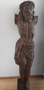 Houten Jezus Beeld | 1.4m, Antiek en Kunst, Ophalen