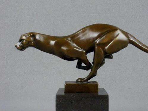 Bronzen Art Deco Panter beeld sculptuur Kat Katachtige Kunst, Antiek en Kunst, Kunst | Beelden en Houtsnijwerken, Verzenden