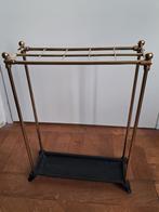 Elegante messing paraplustandaard met gietijzeren voet, Ophalen of Verzenden