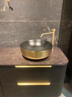 SaniGoods bella waskom ( goud zwart ), Ophalen of Verzenden, Nieuw, Wastafel