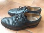 Paar zwarte heren leren schoenen maat 43 top kwaliteit, Zwart, Ophalen of Verzenden, Zo goed als nieuw, Veterschoenen
