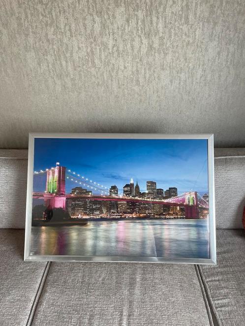 Poster Brooklyn Bridge, Huis en Inrichting, Woonaccessoires | Schilderijen, Tekeningen en Foto's, Zo goed als nieuw, Foto of Poster