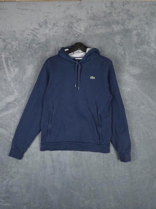 Lacoste Hoodie M Navy Blauw Capuchon Trui Sweatshirt, Kleding | Heren, Truien en Vesten, Zo goed als nieuw, Maat 48/50 (M), Blauw