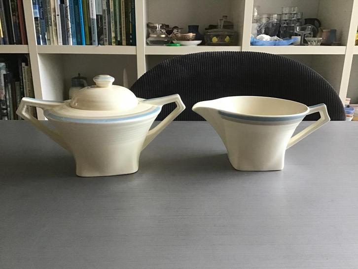 Roomstel Norwich Societe Ceramique Maestricht uit 1934, Antiek en Kunst, Antiek | Servies los, Ophalen of Verzenden