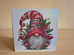 A16- daimond painting kaart- gnome met kerstmuts (1), Ophalen of Verzenden, Nieuw, Overige thema's
