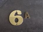 Huisnummer 6a messing, Ophalen of Verzenden, Gebruikt, Overige materialen