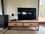 Tv meubel hout en metaal, Huis en Inrichting, Ophalen, 100 tot 150 cm, Hout, Zo goed als nieuw