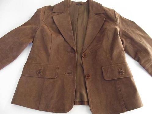NIEUW bruin leer jasje gevoerd colbert jas knopen, China 38, Kleding | Dames, Jassen | Zomer, Nieuw, Maat 38/40 (M), Bruin, Ophalen of Verzenden