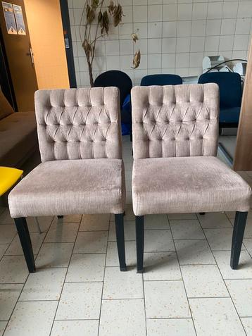Eetkamerstoelen – Set van 2 – Taupe/Lichtbruin beschikbaar voor biedingen