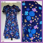 98. Vintage jurk mt 44, Kleding | Dames, Jurken, Gedragen, Blauw, Maat 42/44 (L), Vintage