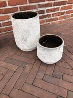 Mooie bloempotten voor binnen, Ophalen, Rond, Zo goed als nieuw, Aardewerk