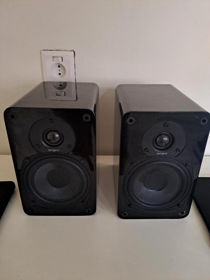 Tangent Evo E5 Zwart - Boekenplankspeakers, Audio, Tv en Foto, Luidsprekers, Gebruikt, Front, Rear of Stereo speakers, Overige merken