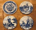 Delfts Blauw Wandborden Set van 4, Antiek en Kunst, Antiek | Wandborden en Tegels, Ophalen of Verzenden