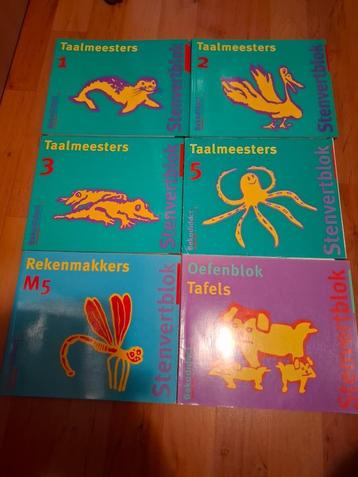 Stenvertblok rekenmakkers, taalmeesters, leesmaatje.  beschikbaar voor biedingen