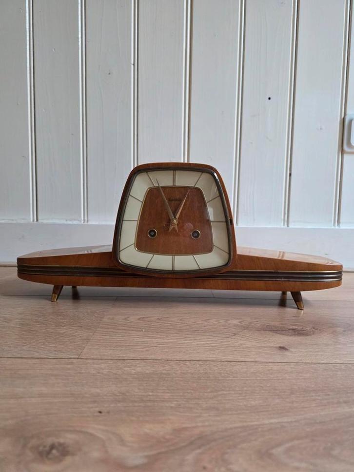 Vintage Tafelklok - Hermle, Antiek en Kunst, Antiek | Klokken, Ophalen of Verzenden