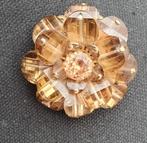 Mooie broche bloemvorm groen gelig zgan 5cm, Sieraden, Tassen en Uiterlijk, Broches, Ophalen of Verzenden, Zo goed als nieuw, Groen