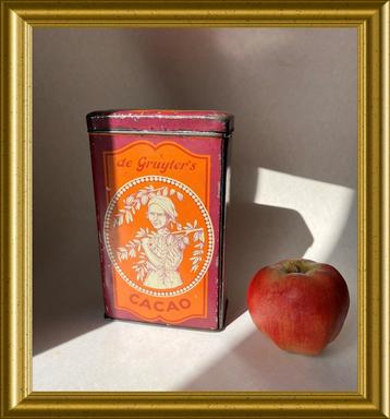 Oud De Gruyter's cacao blik beschikbaar voor biedingen