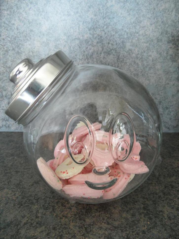 snoeppot - glazen pot - voorraadpot - bewaarpot - 2 = 5 euro, Huis en Inrichting, Keuken | Keukenbenodigdheden, Zo goed als nieuw