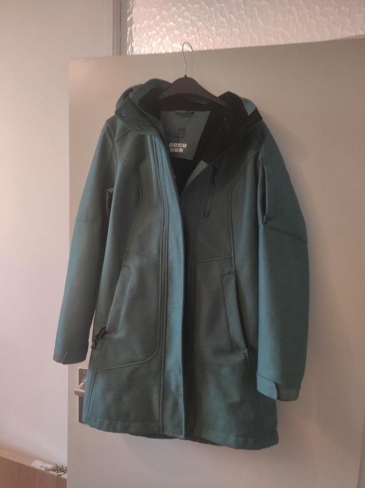 Human Nature Softshell Jas Petrol Groen Maat L, Kleding | Dames, Jassen | Zomer, Zo goed als nieuw, Maat 42/44 (L), Groen, Ophalen of Verzenden