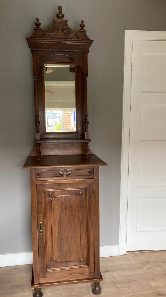 Antieke spiegelkast, Antiek en Kunst, Antiek | Meubels | Kasten, Ophalen