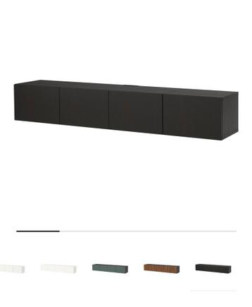Ikea Besta tv meubel zwart - afbeelding 3
