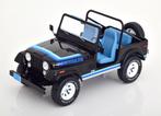 Jeep CJ7 Renegade Zwart/Blauw MCG 1:18, Ophalen of Verzenden, Nieuw, Auto, Overige merken