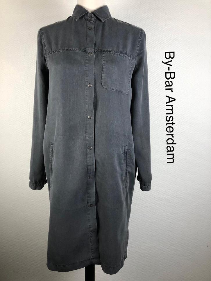 By-Bar Amsterdam Jurk  (mt: 36) 15,5/7149, Kleding | Dames, Jurken, Zo goed als nieuw, Maat 36 (S), Grijs, Boven de knie, Ophalen of Verzenden
