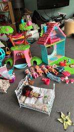 Chou chou boomhut poppen en leren klokkijken huisje, Kinderen en Baby's, Ophalen of Verzenden, Zo goed als nieuw