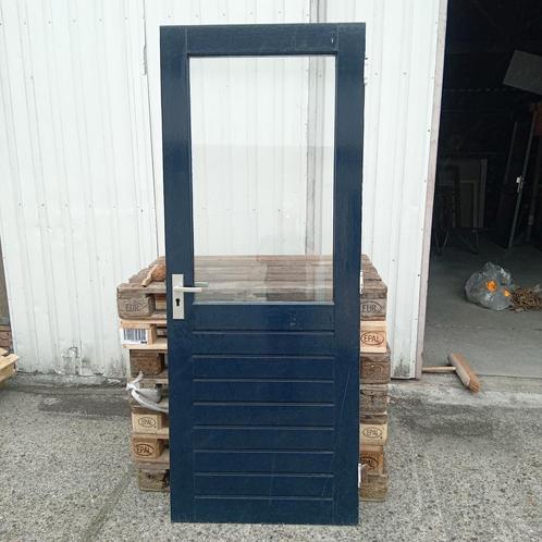 buitendeur met isolatieglas, Doe-het-zelf en Verbouw, Deuren en Horren, Gebruikt, Buitendeur, 200 tot 215 cm, 80 tot 100 cm, Ophalen