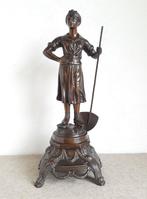 antiek beeld mijnwerkster - H 37 cm, Ophalen of Verzenden