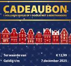 Vijf waardebonnen voor een Hollands huisje of 3 kersthangers, Tickets en Kaartjes, Kortingen en Cadeaubonnen, Drie personen of meer