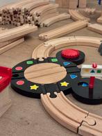 Houten Treinbaan - Brico Kwaliteit, Ophalen of Verzenden, Gebruikt