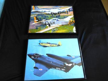 2 Lijsten met afbeeldingen van Oorlog Vliegtuigen. beschikbaar voor biedingen
