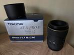 Tokina AT-X 100mm F2.8 Macro Lens / Canon, Ophalen of Verzenden, Zo goed als nieuw, Macrolens, Zoom
