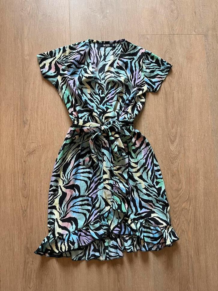 Europe kids terstal zomerjurk zebra meisje maat 122 / 128, Kinderen en Baby's, Kinderkleding | Maat 122, Zo goed als nieuw, Meisje