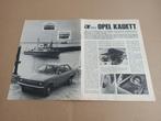 Test (uit oud tijdschrift) Opel Kadett C/ Sedan (1974), Verzamelen, Auto's, Gebruikt, Verzenden