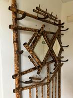 Vintage bamboo kapstok met spiegels en paraplurek, Huis en Inrichting, Gebruikt, 150 tot 200 cm, Hout, Ophalen