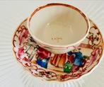 Chinees porseleinen thee kopje + schotel 18de eeuws Mandarin, Ophalen of Verzenden