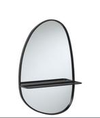 Moderne zwarte spiegel met plankje, Huis en Inrichting, Minder dan 50 cm, Nieuw, Ophalen of Verzenden, Minder dan 100 cm