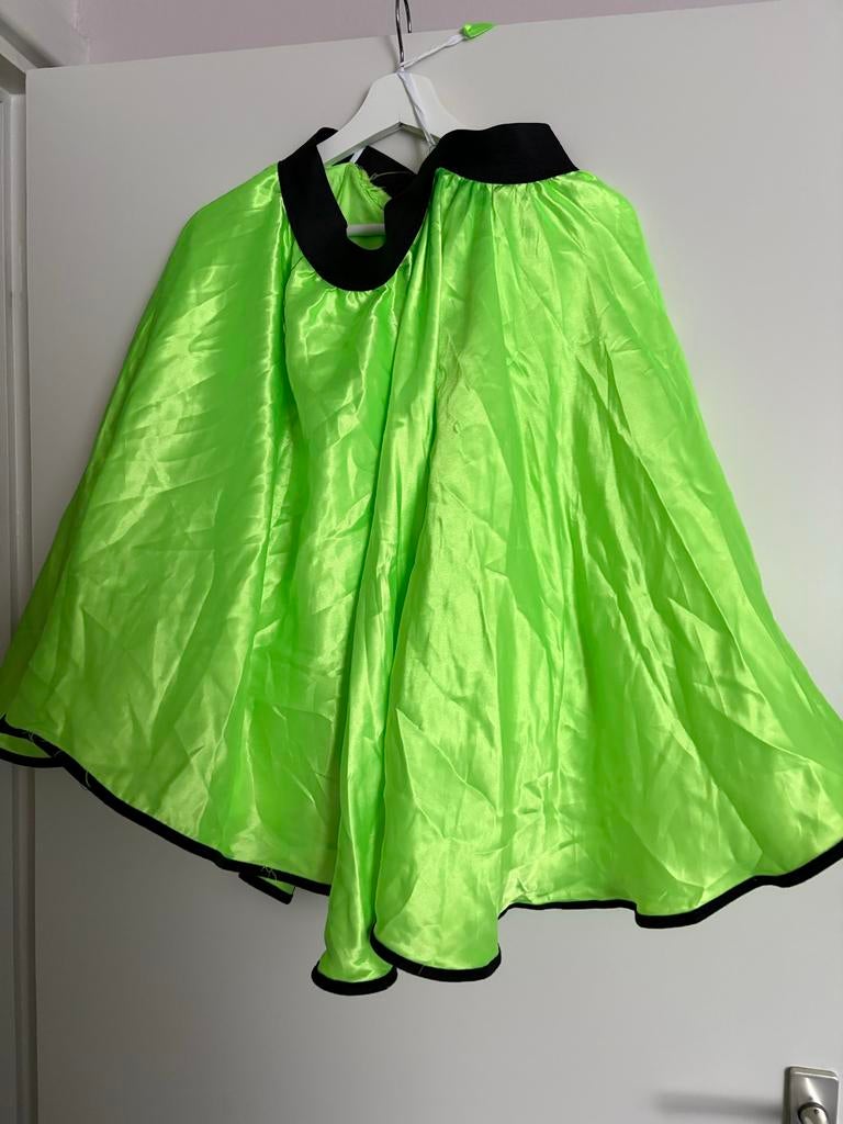 Groene petticoat rok met sjaaltje - Maat 38, Ophalen of Verzenden, Gedragen, Maat 38/40 (M), Carnaval