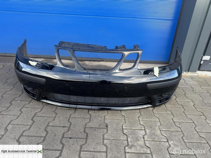 Saab 9-5 Aero haaienbek Voorbumper compleet zwart uni, Auto-onderdelen, Carrosserie en Plaatwerk, Bumper, Saab, Voor, Gebruikt