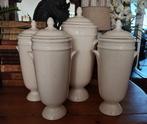 Creme vazen keramiek pot met deksel urn model, Antiek en Kunst, Ophalen of Verzenden