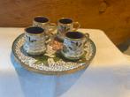 Cloisonné  bordje met cups, Antiek en Kunst, Antiek | Keramiek en Aardewerk, Ophalen of Verzenden
