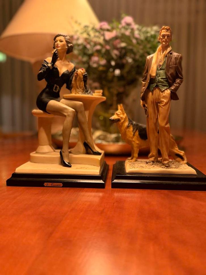 Italaanse Vittorio Tessaro Porseleinen Beelden - Duo, Antiek en Kunst, Kunst | Beelden en Houtsnijwerken, Ophalen