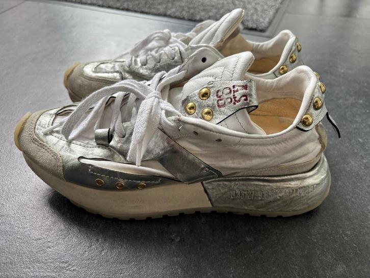 Airstep / AS98 sneakers wit / zilver maat 38, Kleding | Dames, Schoenen, Zo goed als nieuw, Sneakers of Gympen, Wit, Verzenden
