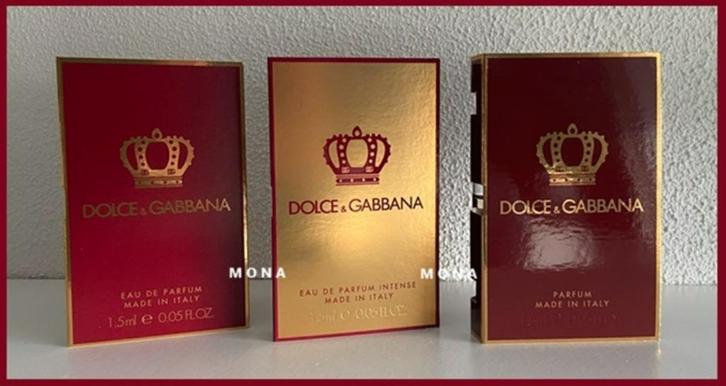 Q (Queen) set 3 parfum samples proefjes testers monsters, Sieraden, Tassen en Uiterlijk, Uiterlijk | Parfum, Nieuw, Verzenden