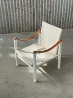 Vintage Scandinavische safari stoel 1960, Huis en Inrichting, Stoelen, Ophalen, Gebruikt, Aalsmeer, Bruin