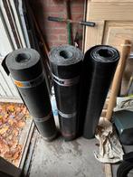 3 x dakleer bitumen toplaag rol + dakrol lijm, Ophalen, Overige materialen, Zwart, 5 tot 10 m²