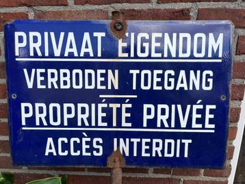 emaille verboden toegang beschikbaar voor biedingen