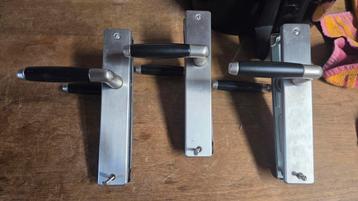 3x deurbeslag binnendeur retro hout industrieel beschikbaar voor biedingen